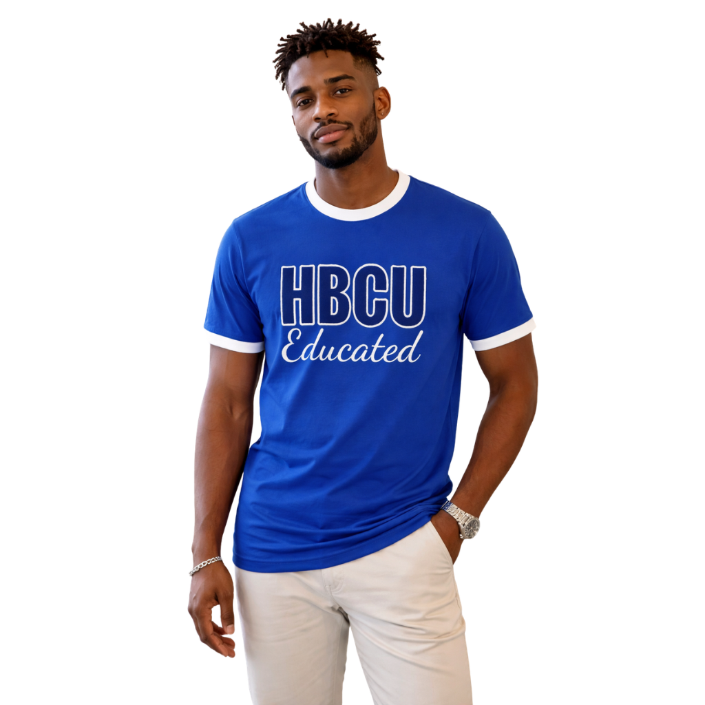 HBCU Men’s Blue/White Chenille Tee