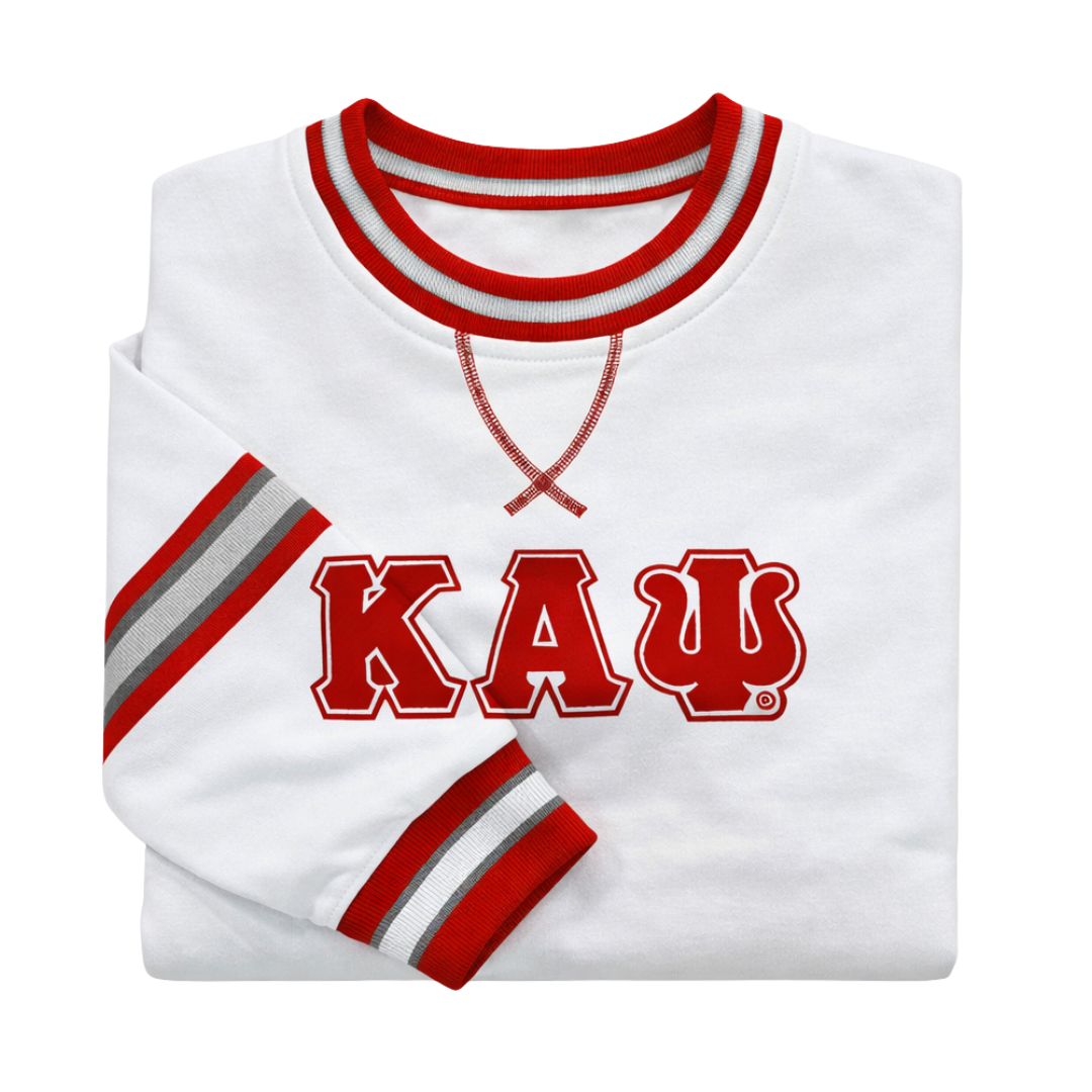 Kappa White Chenille Crewneck