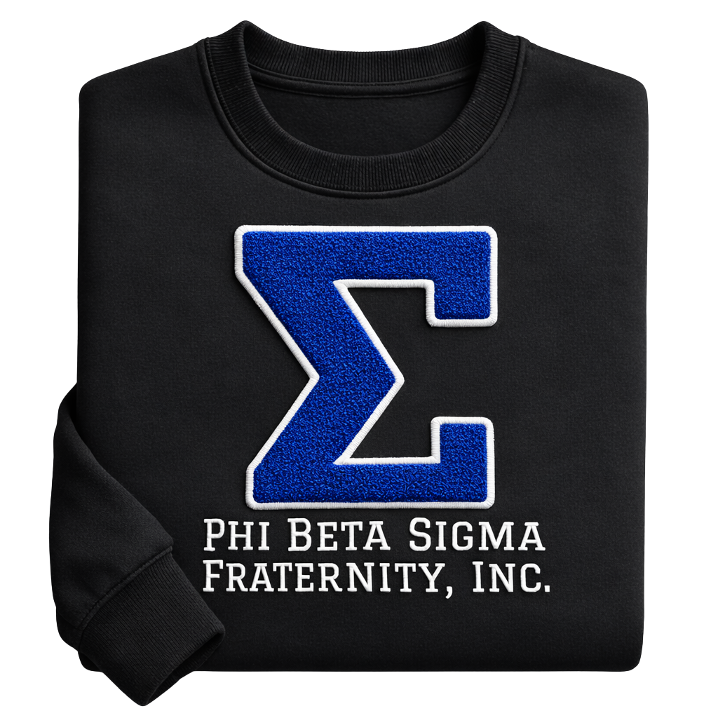 Big Σ Sigma Chenille Sweatshirt (Black )