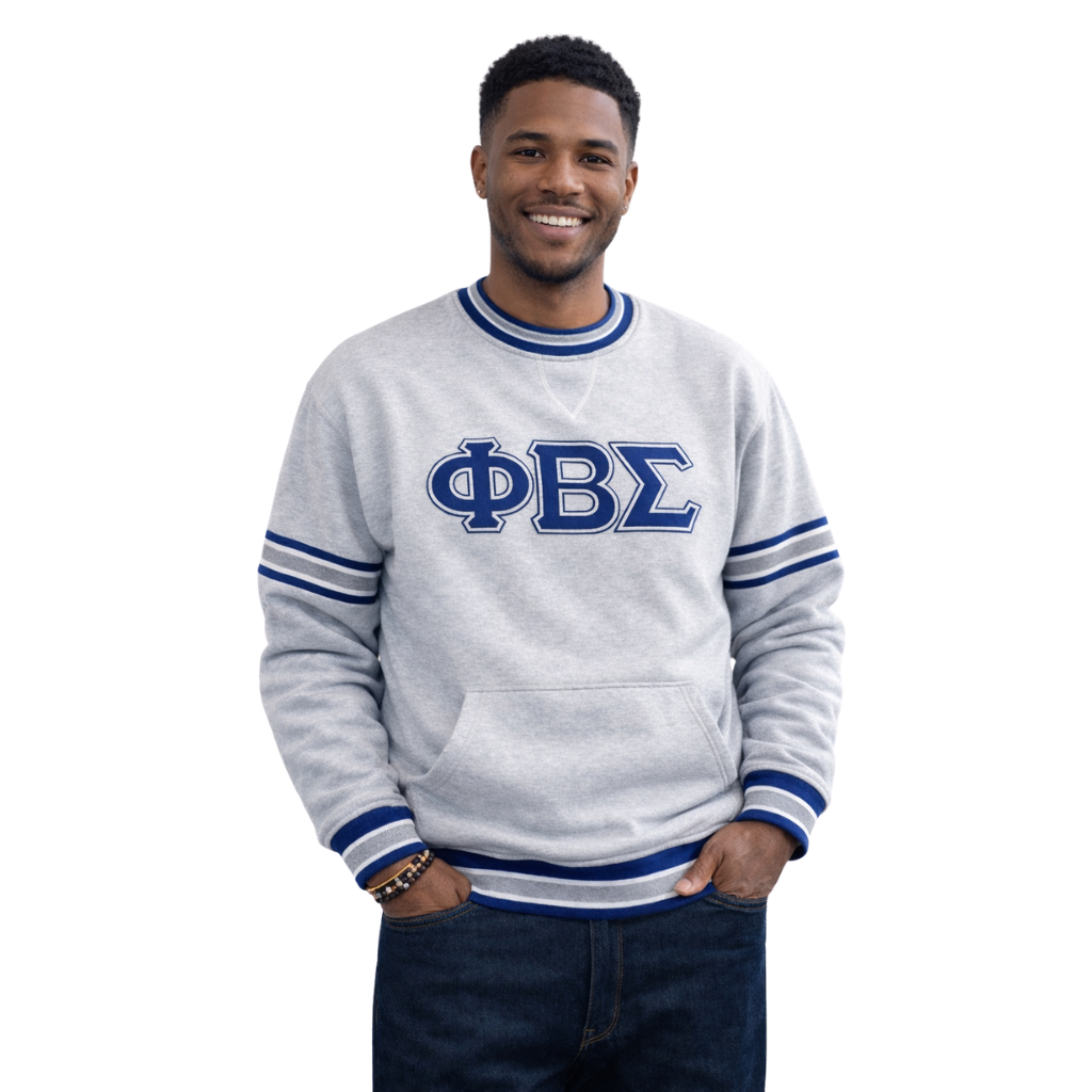 Phi Beta Sigma grey chenille Crewneck sweatshirt
