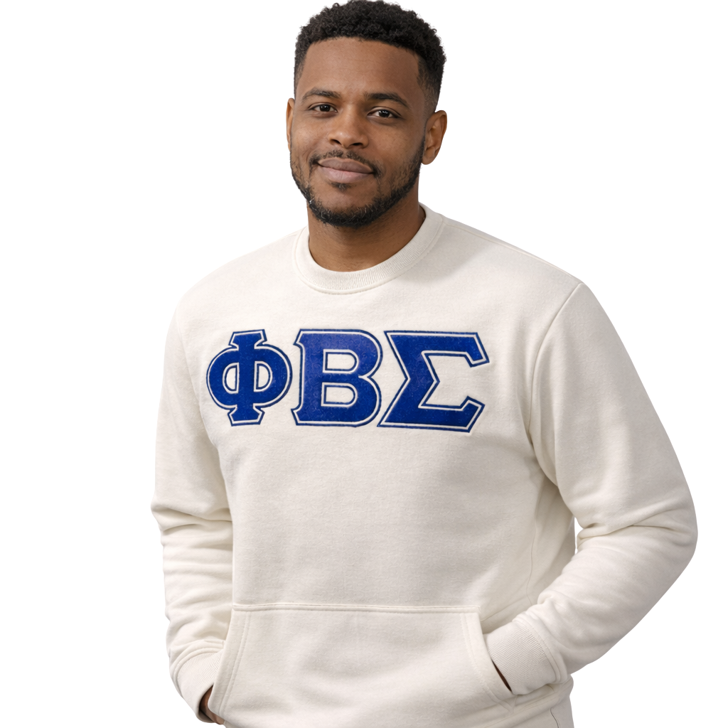 Phi Beta Sigma Nuetral Pocket Chenille Crewneck
