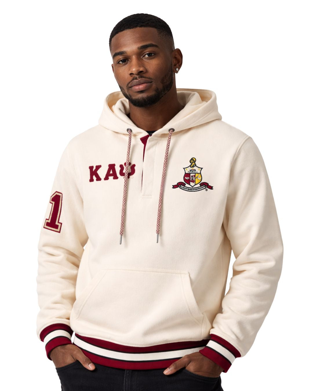 Kappa Alpha Psi Neutral Qtr Button-Up Hoodie