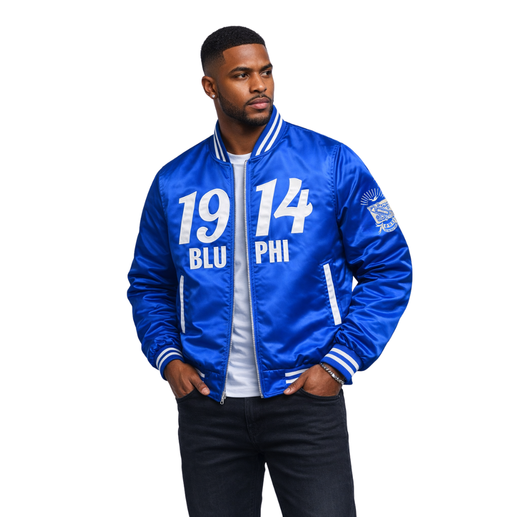 1914 Blu Phi Sigma Bomber Jacket