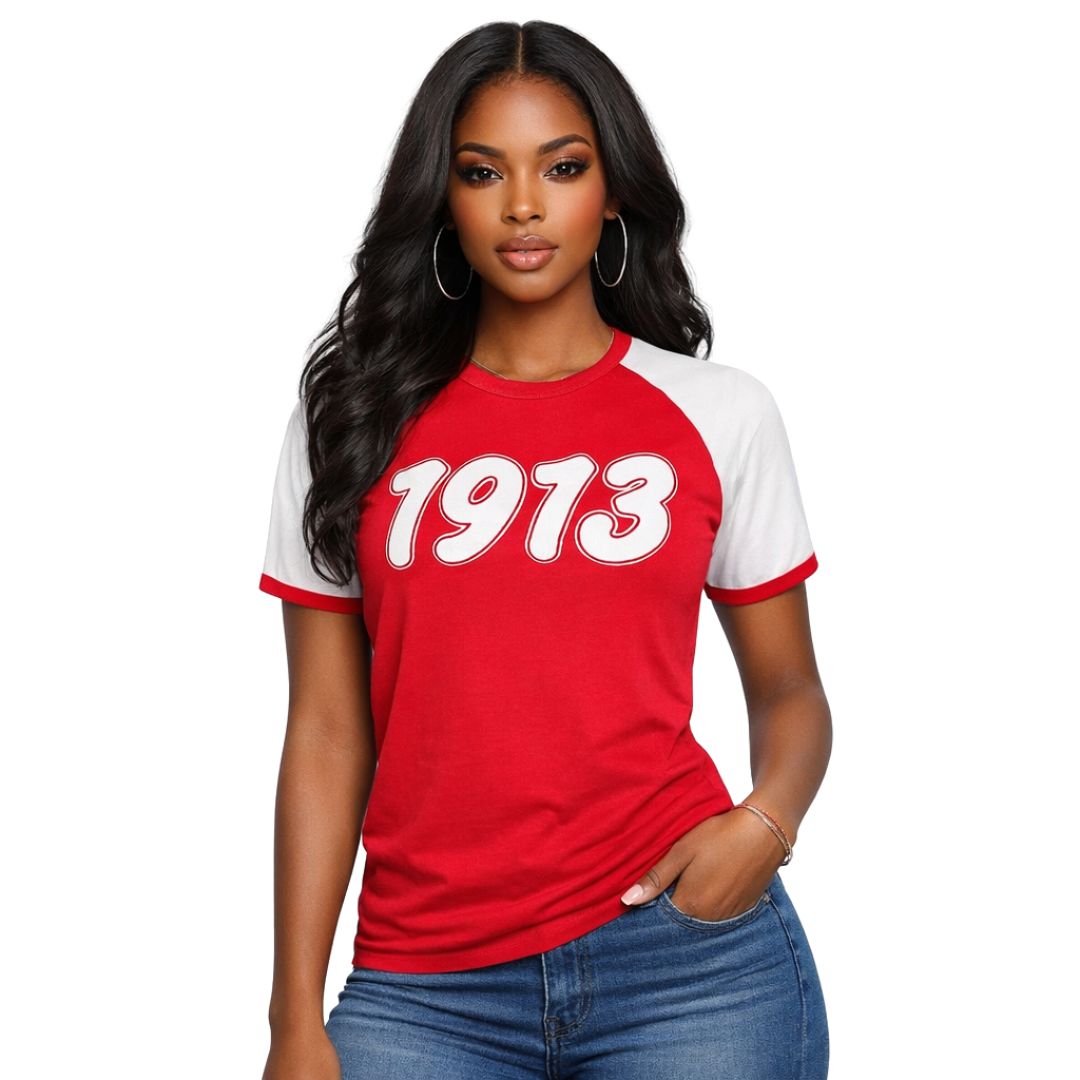 1913 Red Premium Raglan Shirt