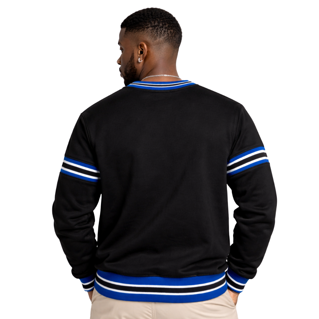 Phi Beta Sigma Black 1914 Chenille Crewneck