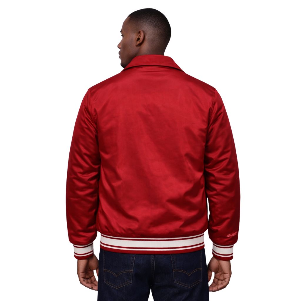 Kappa Alpha Psi Classic 3-Letter Satin Varsity Jacket (White)