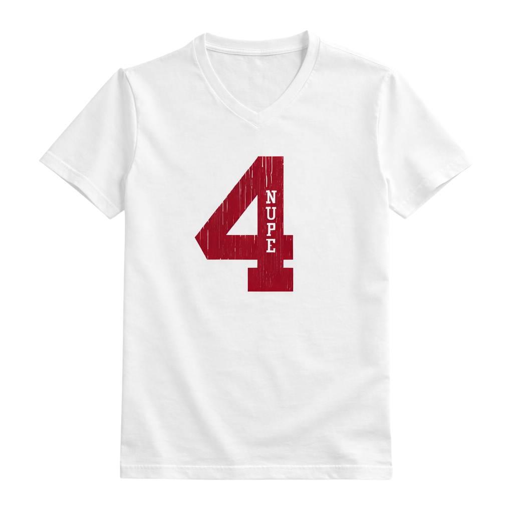 Kappa Alpha Psi #4 Klub V-Neck Tee (White)