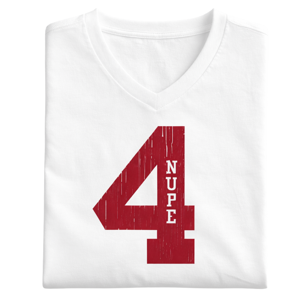 Kappa Alpha Psi #4 Klub V-Neck Tee (White)