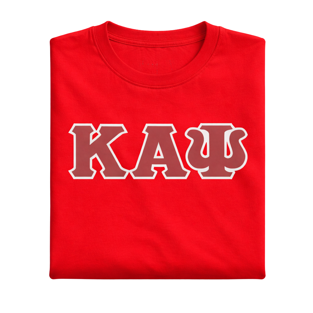 Kappa Alpha Psi 3-Letter Tee (Red)