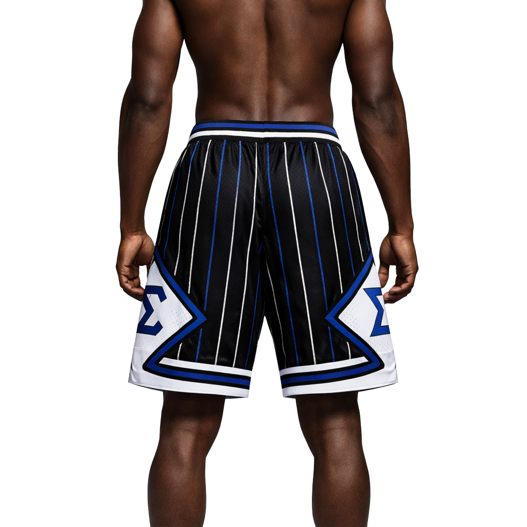 Sigma Pinstripe Heavy Mesh Basketball Shorts
