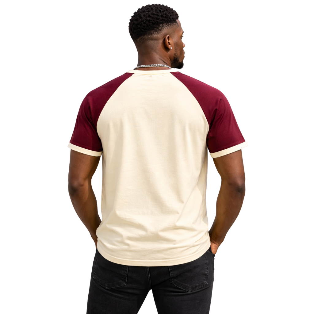 Kappa Kream Premium Chenille Letter Raglan T-Shirt