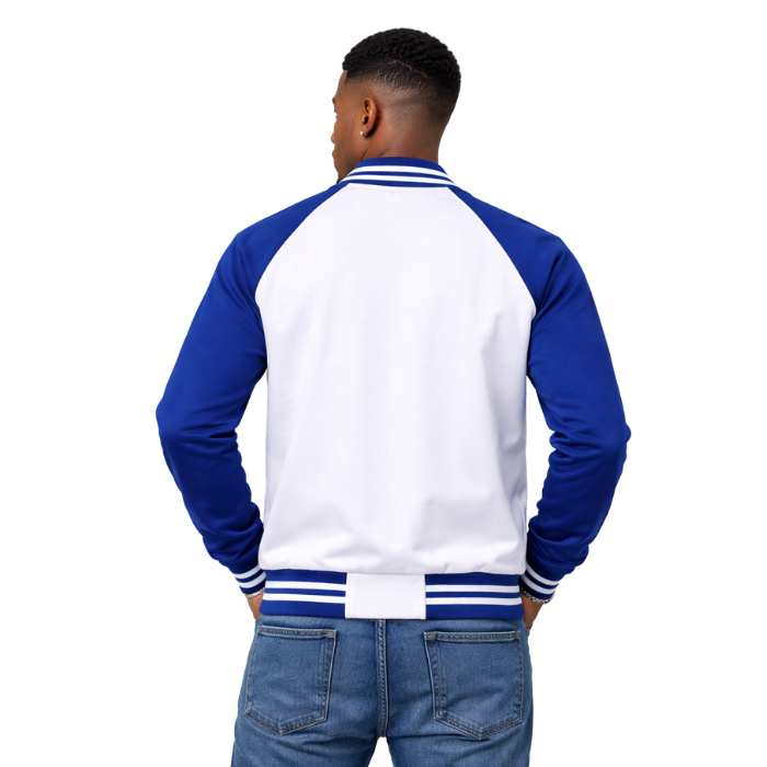 PBS White Varsity Fleece Jacket