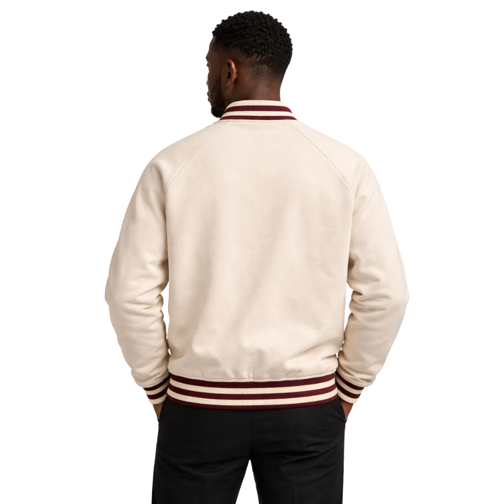 Kappa Cream Varsity Fleece Jacket