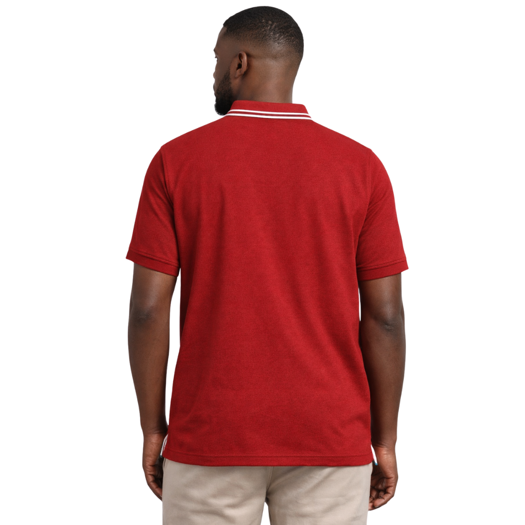 Kappa Alpha Psi Coat of Arms Striped Collar Polo