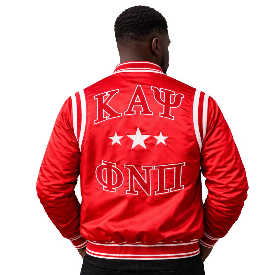 Kappa Alpha Psi Retro Satin Bomber Jacket