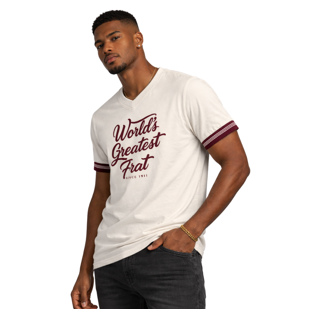 Kappa Alpha Psi World's Greatest Frat Script Tee (Cream)