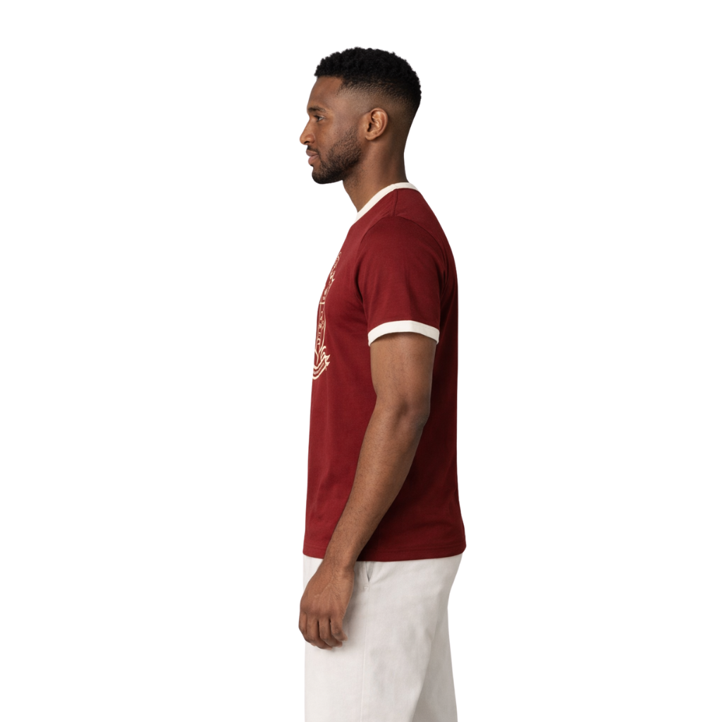 Kappa Alpha Psi Coat of Arms Ringer Tee (Krimson)