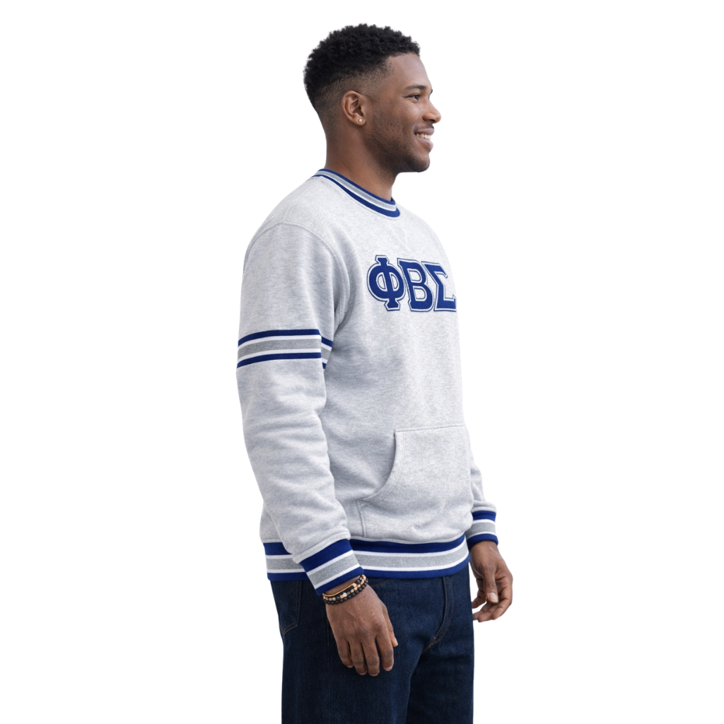 Phi Beta Sigma grey chenille Crewneck sweatshirt