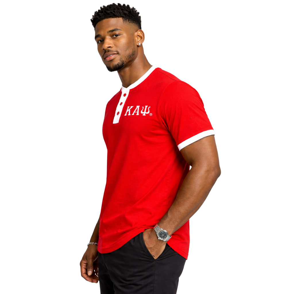 Kappa Red Premium Henley Shirt