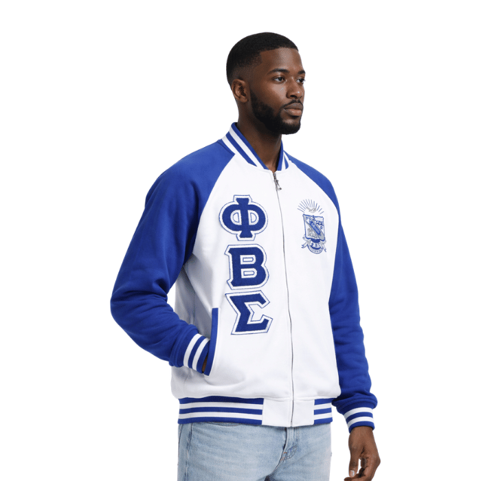 Phi Beta Sigma White Varsity Fleece Jacket