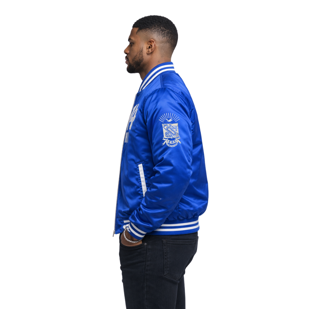 1914 Blu Phi Sigma Bomber Jacket
