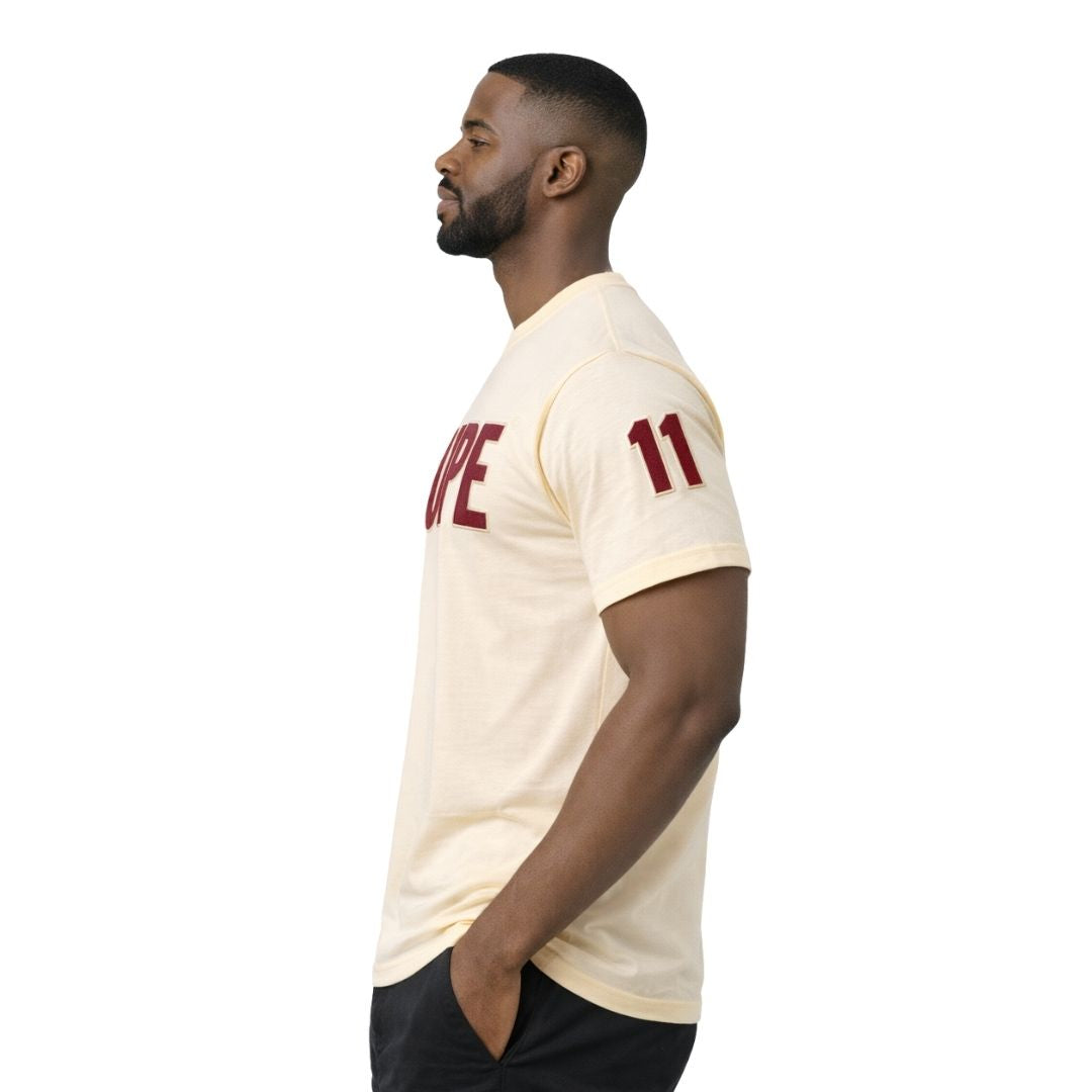 Nupe 1911 Sleeve Chenille Cream T-Shirt