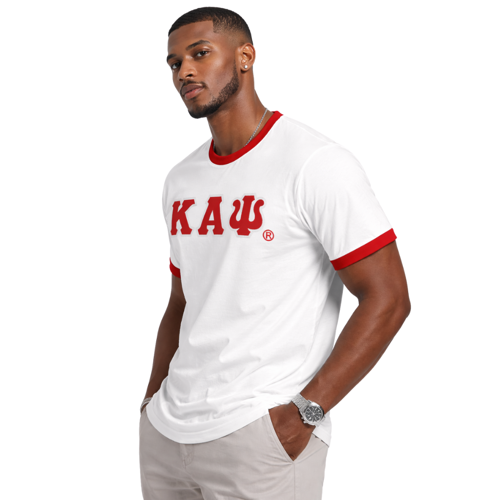 Kappa “KΑΨ” White Embroidered Premium Ringer Shirt