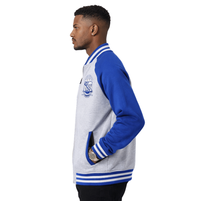 Phi Beta Sigma Heather Grey Varsity Fleece Jacket