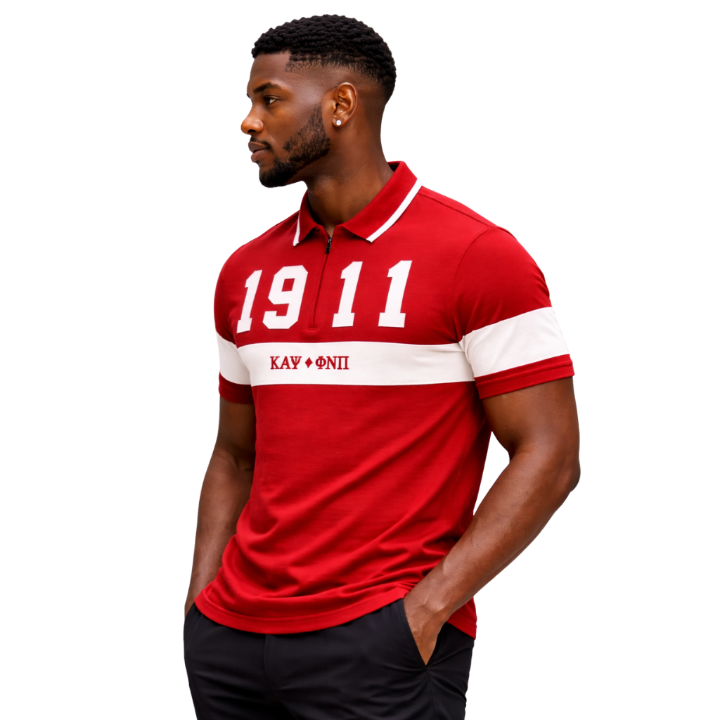 Kappa Alpha Psi 1911 Color Block Zip Polo