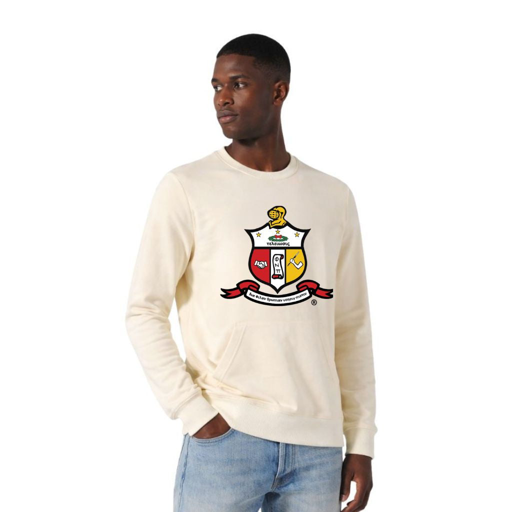 Chenille Crest Kappa Kream Pocket Crewneck