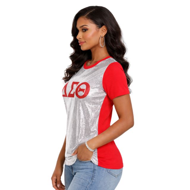 DST Sequin Tee White