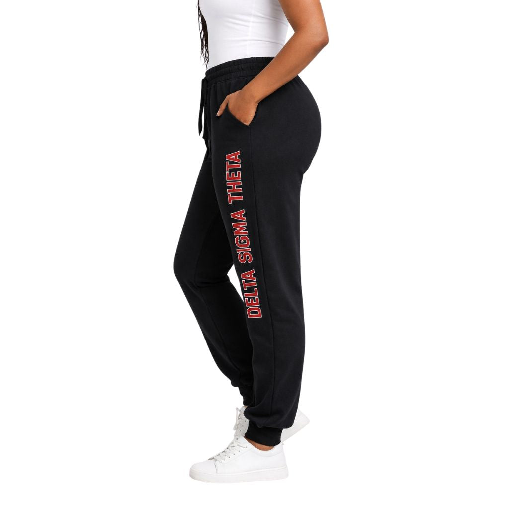 DST Sequins Patch Sweatpants Black