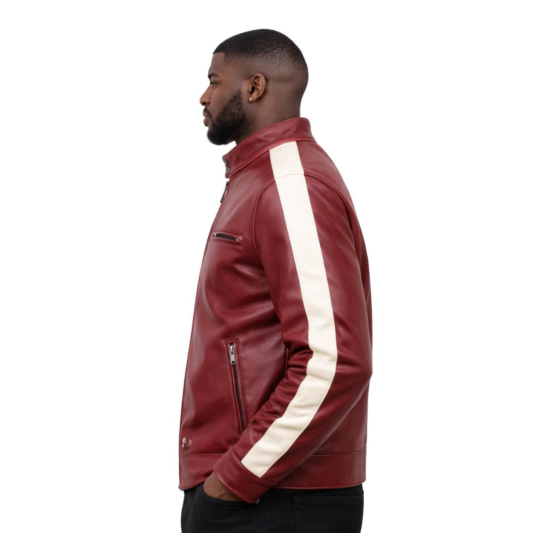 Kappa Alpha Psi Stripe Racing Jacket (Krimson)