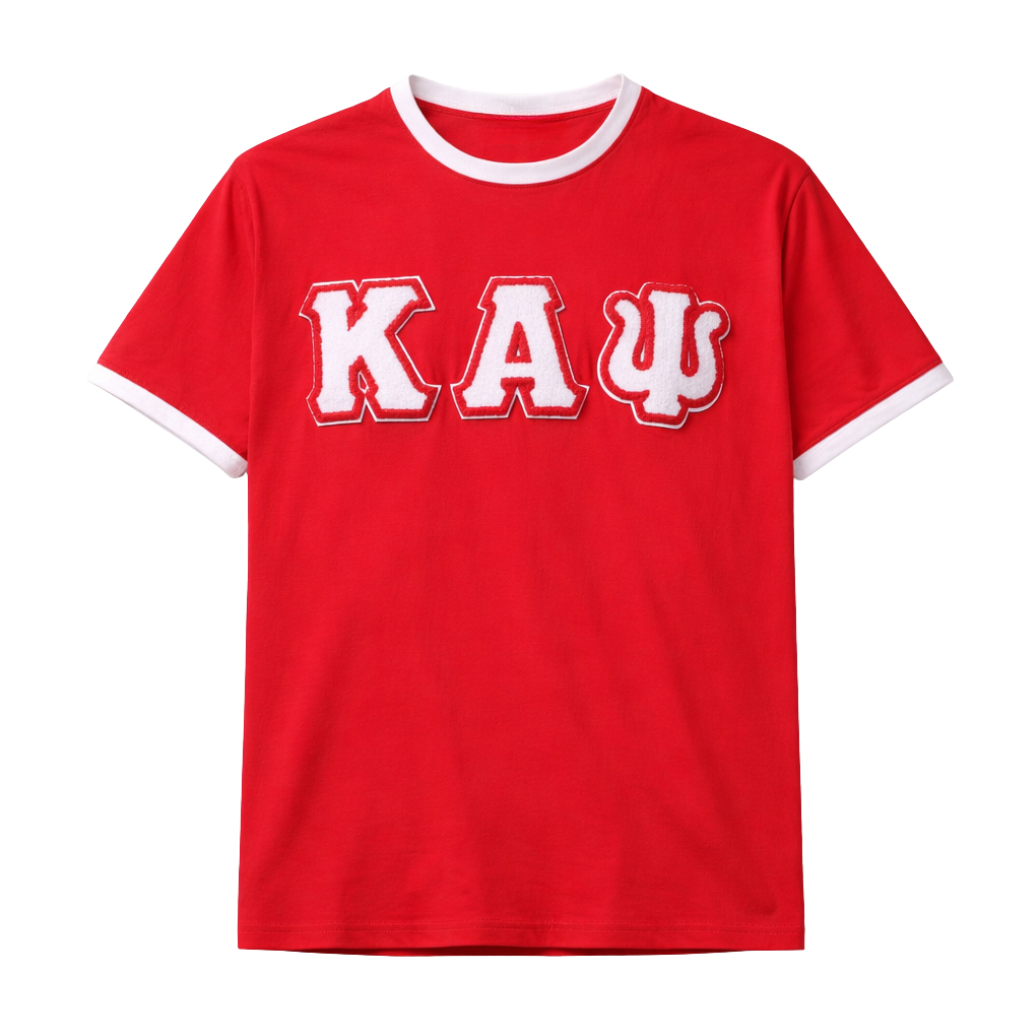 Kappa Red Chenille Letter Ringer Premium Shirt