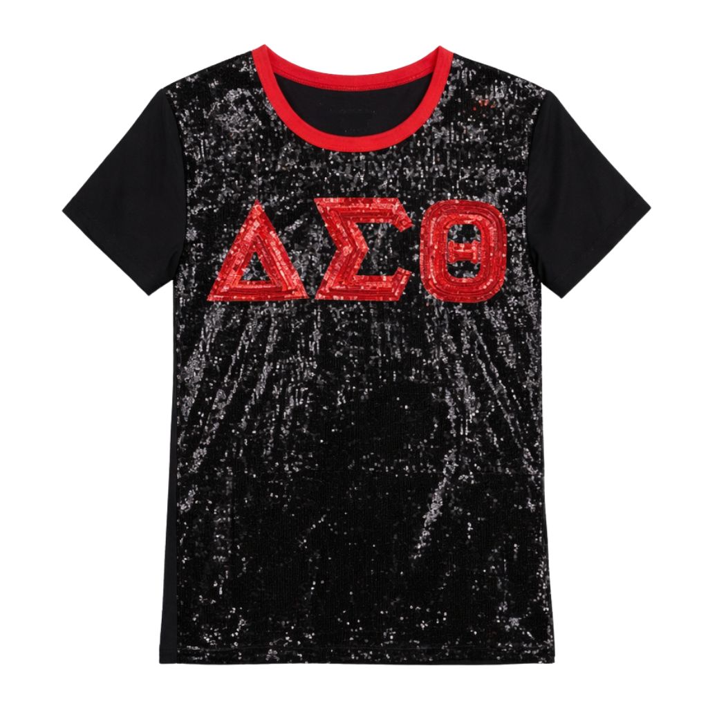DST Sequin Tee Black