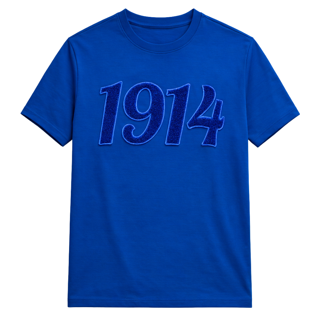 Solid Blue 1914 Chenille Tee