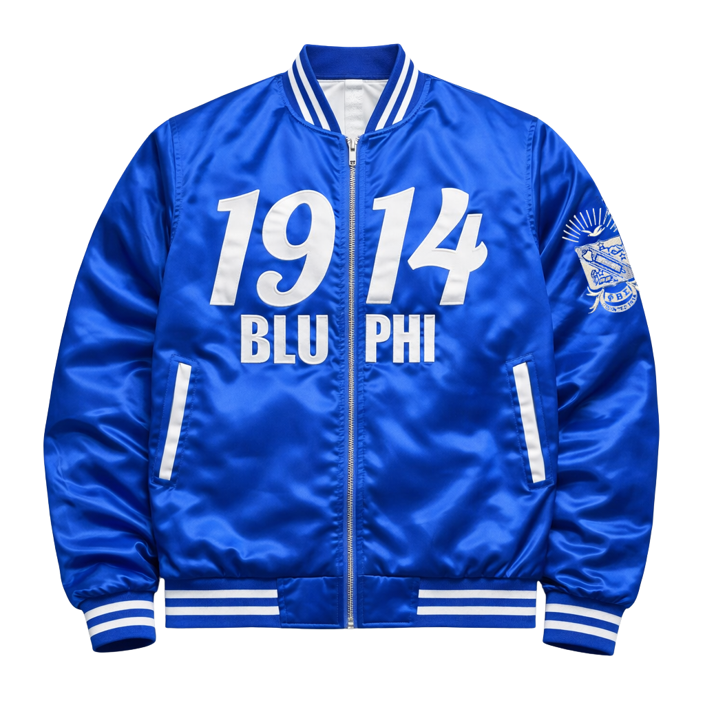 1914 Blu Phi Sigma Bomber Jacket