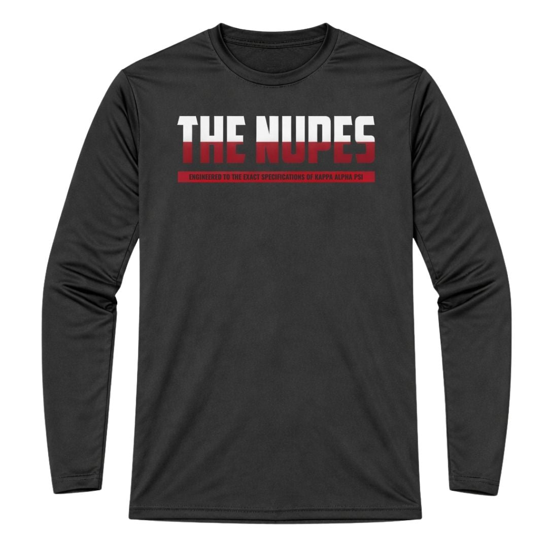 Kappa Alpha Psi The Nupes DriFit Long Sleeve Shirt (Charcoal)