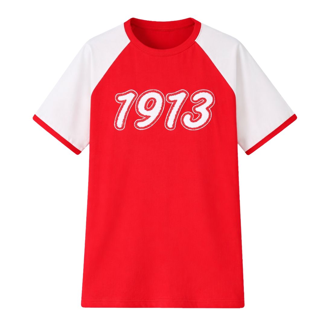 1913 Red Chenille Premium Raglan Shirt