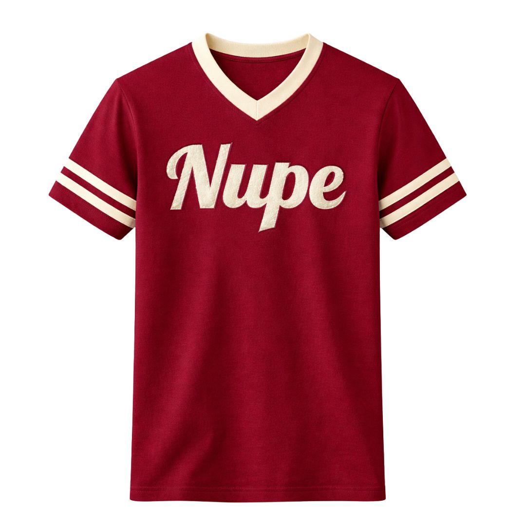 Nupe V-Neck Baseball Tee