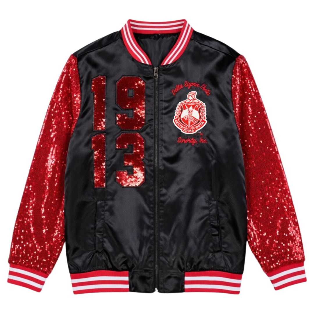 DST Satin Sequin Jacket Black