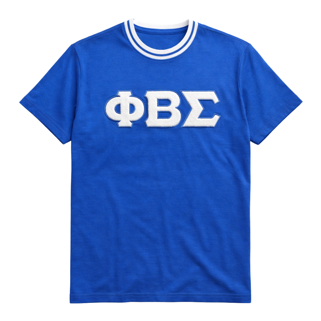 Royal/White ΦΒΣ Chenille Tee