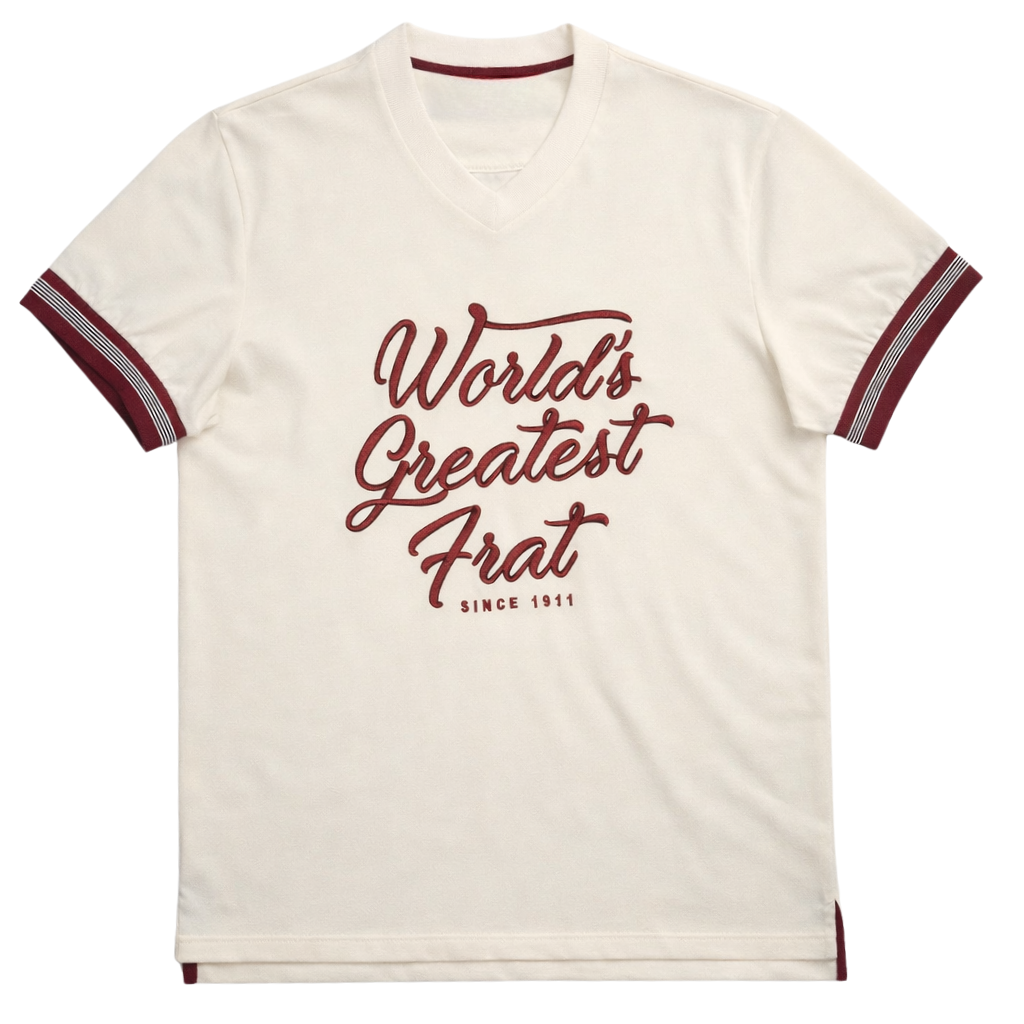 Kappa Alpha Psi World's Greatest Frat Script Tee (Cream)