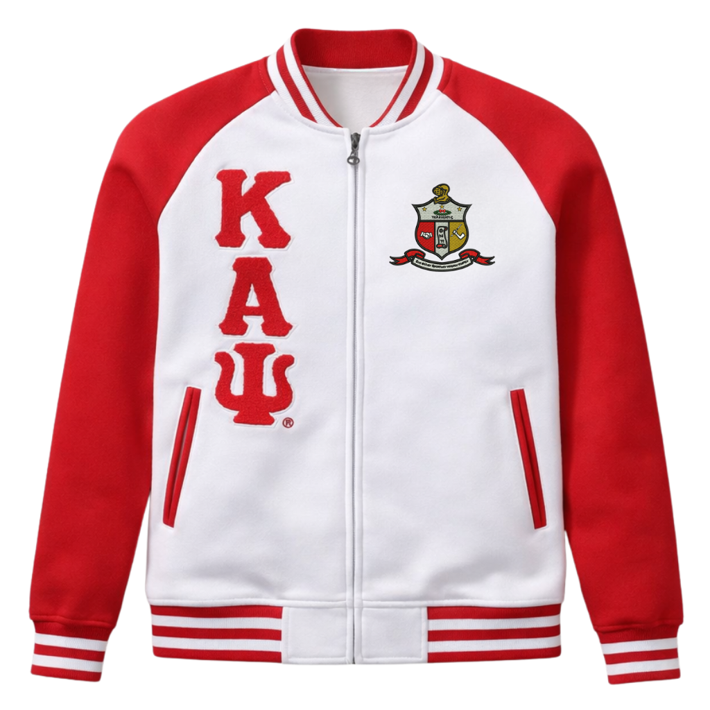 Kappa White Varsity Fleece Jacket