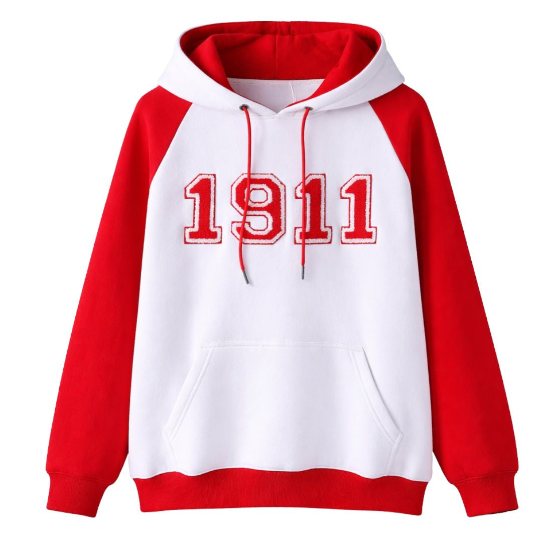 1911 Kappa Red/White Chenille Hoodie