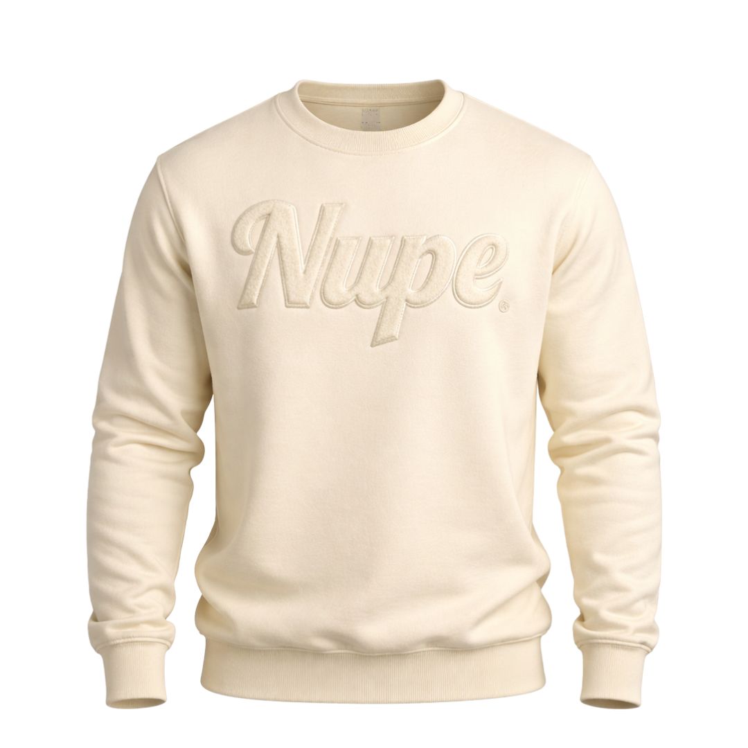 Solid Nupe Cream Chenille Sweatshirt