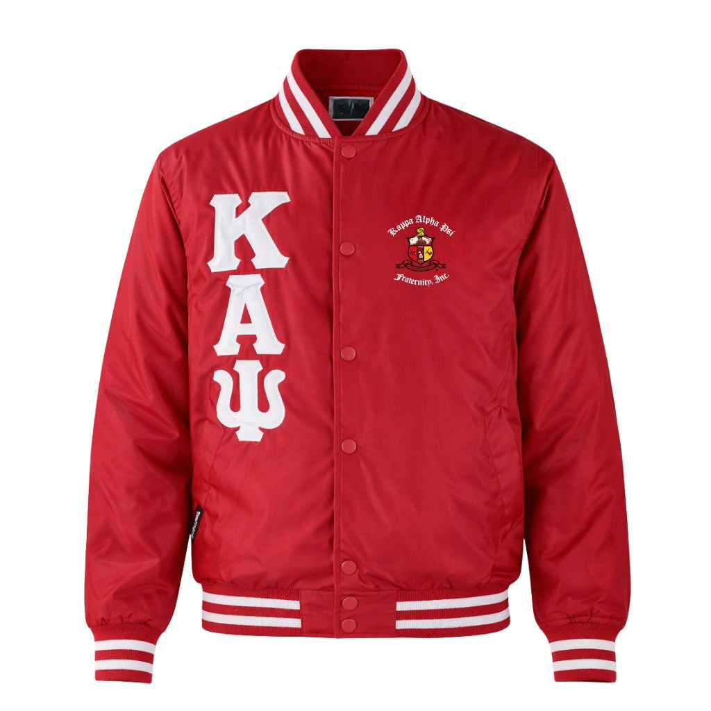 Kappa Alpha Psi Baseball Jacket (Red)
