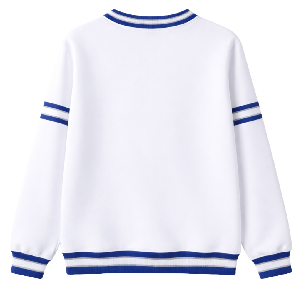 Phi Beta Sigma White Crest Chenille Crewneck
