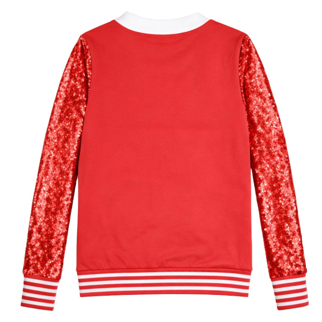 DST Sequin Cardigan Red