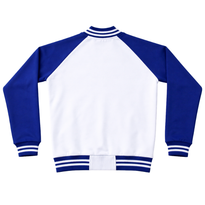 PBS White Varsity Fleece Jacket